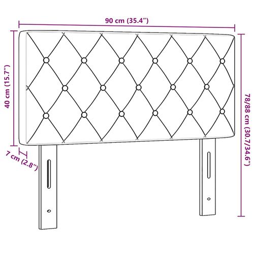 Wezgłowie Aksamitne Argyle Ciemnozielony 90 cm Aksamit na Arena.pl