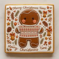 CIASTKO LUKROWANE ŚWIĄTECZNY LUDZIK NO5 KWADR ROZ.M RĘCZNIE ROBIONE