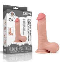 DILDO SILIKONOWE Z PRZYSSAWKĄ SLIDING SKIN DUAL LAYER 19,5 CM LOVETOY