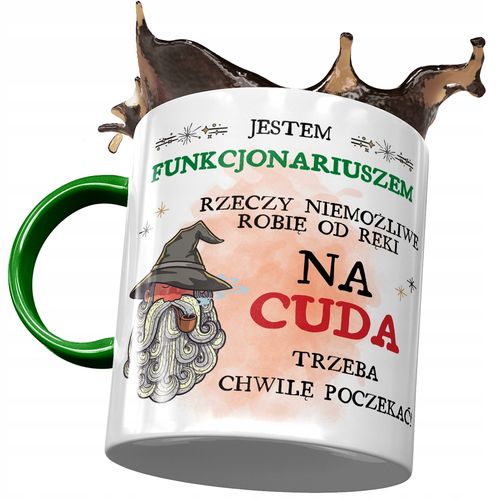 Kubek Zielony Dla Funkcjonariusza Prezent Z Nadrukiem Ze Zdjęciem na Arena.pl