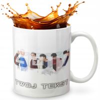 KUBEK 330ml GRAFIKA PREZENT ŚWIĘTA WZÓR - KPOP BLACKPINK BTS GOT7 + IMIĘ