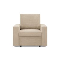Fotel wypoczynkowy, prosty, BLOM, sztruks, 83x92x92 cm, beżowy | TYLETEGOTU