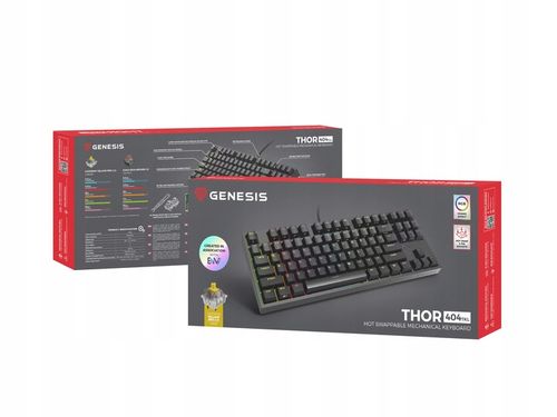 Klawiatura mechaniczna Genesis Thor 404 TKL Gateron Yellow PRO NKG-2069 na Arena.pl