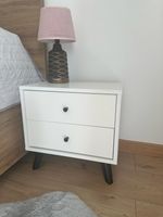 STOLIK NOCNY skandynawski 45 cm biały mat