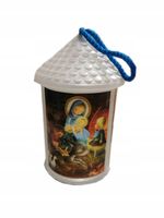 LAMPION PLASTIK ADWENTOWY 17 CM MIX WZORÓW ZMIENIAJĄCY KOLORY