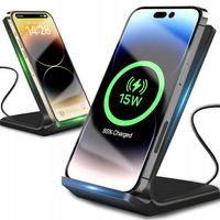 SZYBKA MOCNA ŁADOWARKA INDUKCYJNA BEZPRZEWODOWA STAND STOJAK QI QC 15W