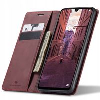 ETUI Z KLAPKĄ DO HUAWEI P30 LITE SKÓRZANE PORTFEL POKROWIEC ZAMYKANE +SZKŁO