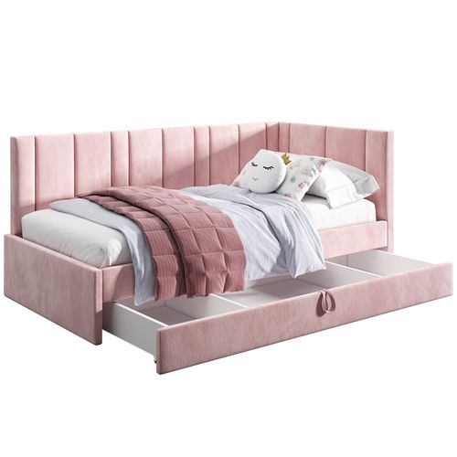 Łóżko młodzieżowe 100x200 Supreme Luka, Czarny, Szuflada na Arena.pl