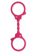 Miękkie Silikonowe Kajdanki Na Ręce - Stretchy Fun Cuffs Pink
