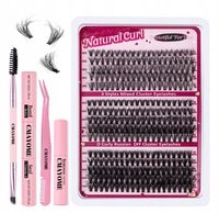 Rzęsy bondingowe 300 szt. Bonding Lash DIY Zestaw Sztuczny+ Akcesoria