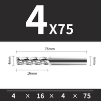 Frez Trzpieniowy VHM 3-Ostrzowy Rozmiar: Ø4x16x4Dx75L