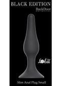 plug slim anal plug small black