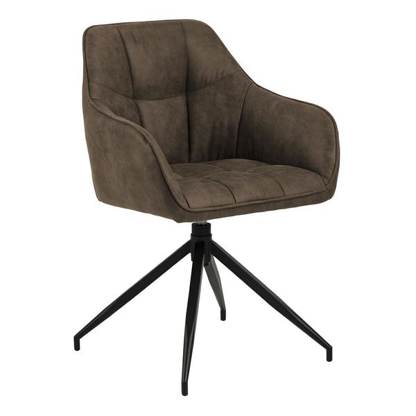 Krzesło Brenda brązowe tapicerowane zdjęcie 1