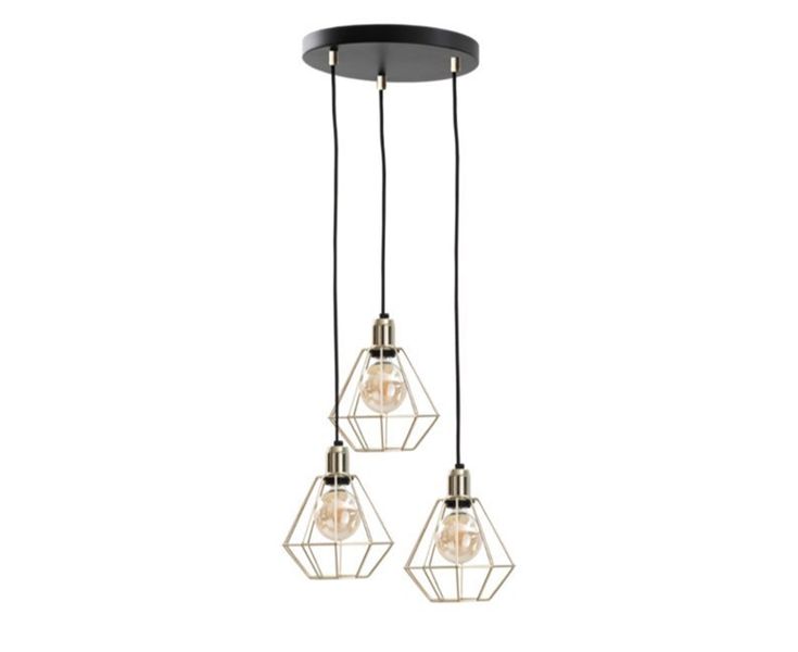 Lampa wisząca 3xE27 COMO GOLD zdjęcie 1