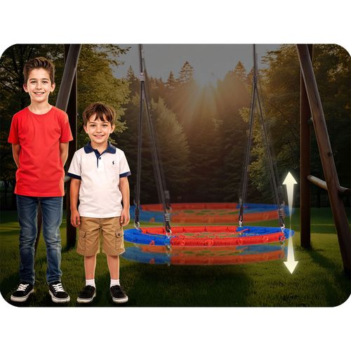 Huśtawka bocianie gniazdo SWINGO 95 cm niebiesko-czerwona na Arena.pl