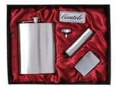 Zestaw Zapalniczka Benzynowa + Piersiówka +Latarka