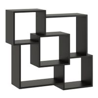 Półka wisząca, dekoracyjna, Hanna, 98x18x90 cm, czarny, mat | TYLETEGOTU