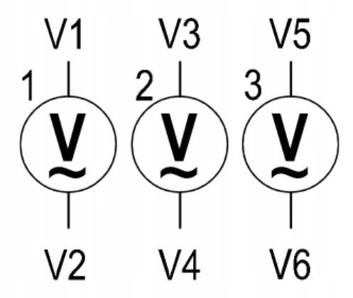 Wskaźnik napięcia 3F cyfrowy 80-500V PSMV/3 na Arena.pl
