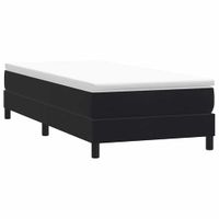 Łóżko Box Spring bez materaca Czarne 100x210 cm Aksamit