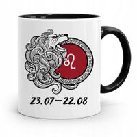Znaki Zodiaku Zodiakara Kubek Czarny Lew Z Nadrukiem Ze Zdjęciem