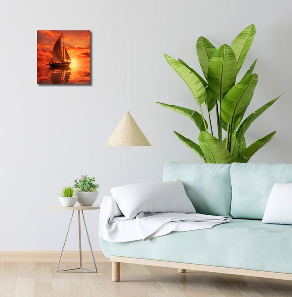 Obraz 30x30cm Pod Żaglami Zachodu Słońca zdjęcie 2