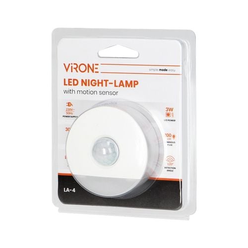 lampka nocna led 3w 230v z czujnikiem ruchu - on-la-4 na Arena.pl