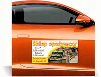 Magnes na samochód reklama magnetyczna 60x30 SKLEP SPOŻYWCZY różne wzory