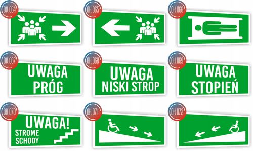 Tabliczka ewakuacyjna informacyjna z nadrukiem 20x10 cm exit na Arena.pl