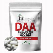 DAA 800mg 100kaps TESTOSTERON LIBIDO kwas D-asparaginowy SIŁA REGENERACJA