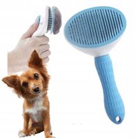 SZCZOTKA SAMOCZYSZCZĄCA dla KOTA/PSA z przyciskiem wygodna OBSZCZEKANE