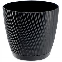 KADAX Doniczka Okrągła Z Podstawką 15cm Antracyt