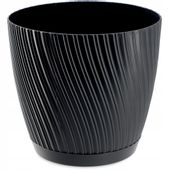 KADAX Doniczka Okrągła Z Podstawką 23cm Antracyt