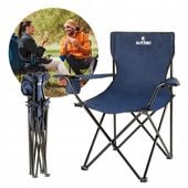 KRZESŁO WĘDKARSKIE TURYSTYCZNE SKŁADANE Z OPARCIEM KEMPINGOWE OUTTEC