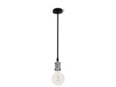 LAMPA WISZĄCA POJEDYNCZA ZE SREBRNĄ  OPRAWKĄ RETRO