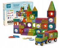 EDUKACYJNE KLOCKI MAGNETYCZNE 149 EL PANELE 3D DLA DZIECI DUŻY ZESTAW