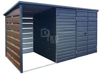 Schowek Domek Ogrodowy 3x2m + wiata 1,5x2m Brama dwuskrzydłowa TKD227
