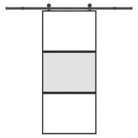 Drzwi przesuwne z zestawem okuć Szkło hartowane i aluminium