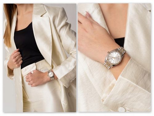 ZEGAREK DAMSKI PAUL LORENS MOCCA cyrkonie złoty +BOX +GRAWER na Arena.pl