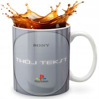 KUBEK 330ml GRAFIKA PREZENT ŚWIĘTA WZÓR - PLAYSTATION + IMIĘ