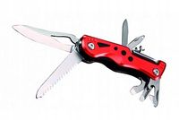 Multitool nóż wielofunkcyjny z latarką LED ostrze 75mm PRO