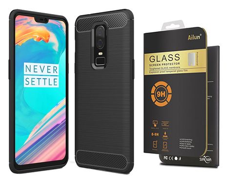 PANCERNE Etui KARBON Case OnePlus 6 + SZKŁO na Arena.pl
