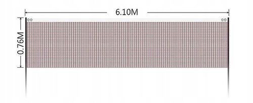 Siatka do gry w badmintona 6m długa mocna profesjonalnych amatorskich meczy na Arena.pl
