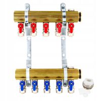 Rozdzielacz C.O. 5 obwodów zaworki PEX odpowietrzniki DO GRZEJNIKÓW