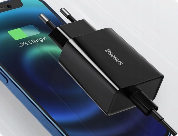BASEUS SZYBKA ŁADOWARKA SIECIOWA ZASILACZ USB-C TYPE-C 20W PD QC 3.0 zdjęcie 9
