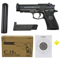 PISTOLET ASG NA KULKI TŁUMIK REPLIKA KARABIN BROŃ