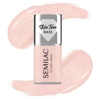 SEMILAC BAZA DO LAKIERU HYBRYDOWEGO SKIN TONE COVER BASE GLITTER PEACH 7ml