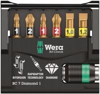ZESTAW BITÓW BITCHECK 7 DIAMOND 1 SB, NA BLISTRZE, 7 CZ 05073419001 WERA