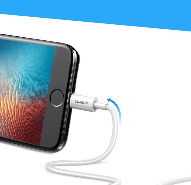 Kabel przewód do iPhone USB - Lightning MFI 1m 2.4A biały zdjęcie 4