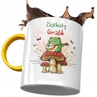 Kubek Żółty Dla Grafika Żajebisty Grafik Prezent Z Nadrukiem Ze Zdjęciem