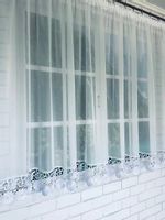 Firana gotowa 700x140,prosta,woal,gip.Kwiat 15 cm